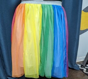 Rainbow tulle skirt, size small
